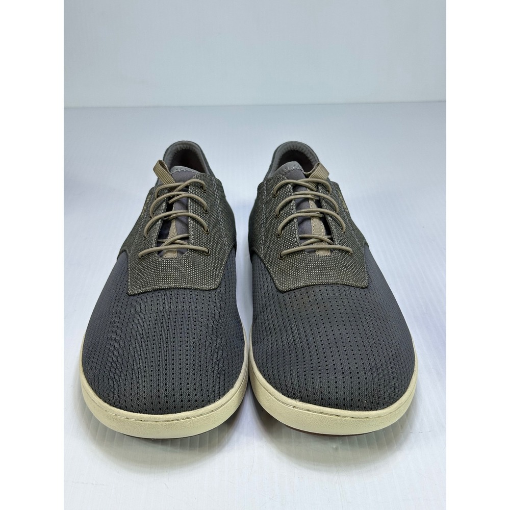 OluKai Nohea Moku Mens 12 Charcoal Gray Mesh Boat Shoes Sneakers 10283-2610